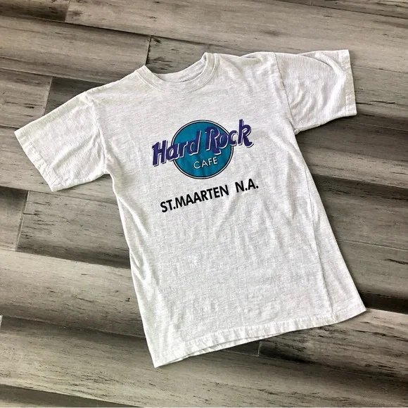❤️ LAST DAY Vintage 1980s Hard Rock Cafe St Maarten N.A. Caribbean T-Shirt - Picture 1 of 7